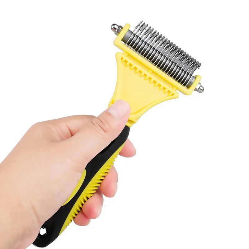 

Pets Dematting Combs Double-Sided Cat Dog Comb Brush For Medium And Large Dogs Open Knot Rake Knife Pet Grooming Supplies