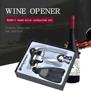 

Openers Rabbit Wine Bottle Opener Extra Spiral Base Professional Corkscrew Opener Corkscrew Set Wine Opener Kit With Foil Cutter