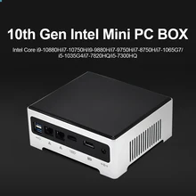 Topton mais barato i7 i9 mini pc intel core i9 10880h 9880 windows 10 pro barebone desktop computador 2 * ddr4 4k htpc minipc 2 nics