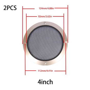 

2Pcs Grille Speaker Conversion Net Cover Decorative Circle Metal Mesh Grille Gol B95C