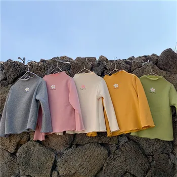 

1 2 3 4 5 6 Years Toddler Girls Shirts Autumn Winter Thicken Plus Velvet Long Sleeves Tops For Girl Kids Clothing High Quality