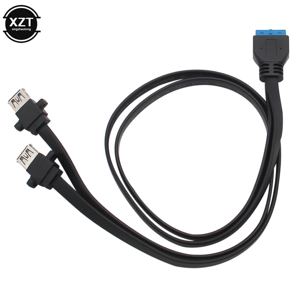 2 Port USB 3.0 Front Panel 20 Pin USB3.0 Hub Expansion Bay Adapter Plastic Bracket for PC Desktop 3.5 Inch Floppy Bay — view 5