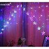 Christmas 3M Romantic Star Curtain String Lighting Fairy Garland Lights for Home Bedroom Xmas Holiday Party Decoration EU Plug ► Photo 1/6