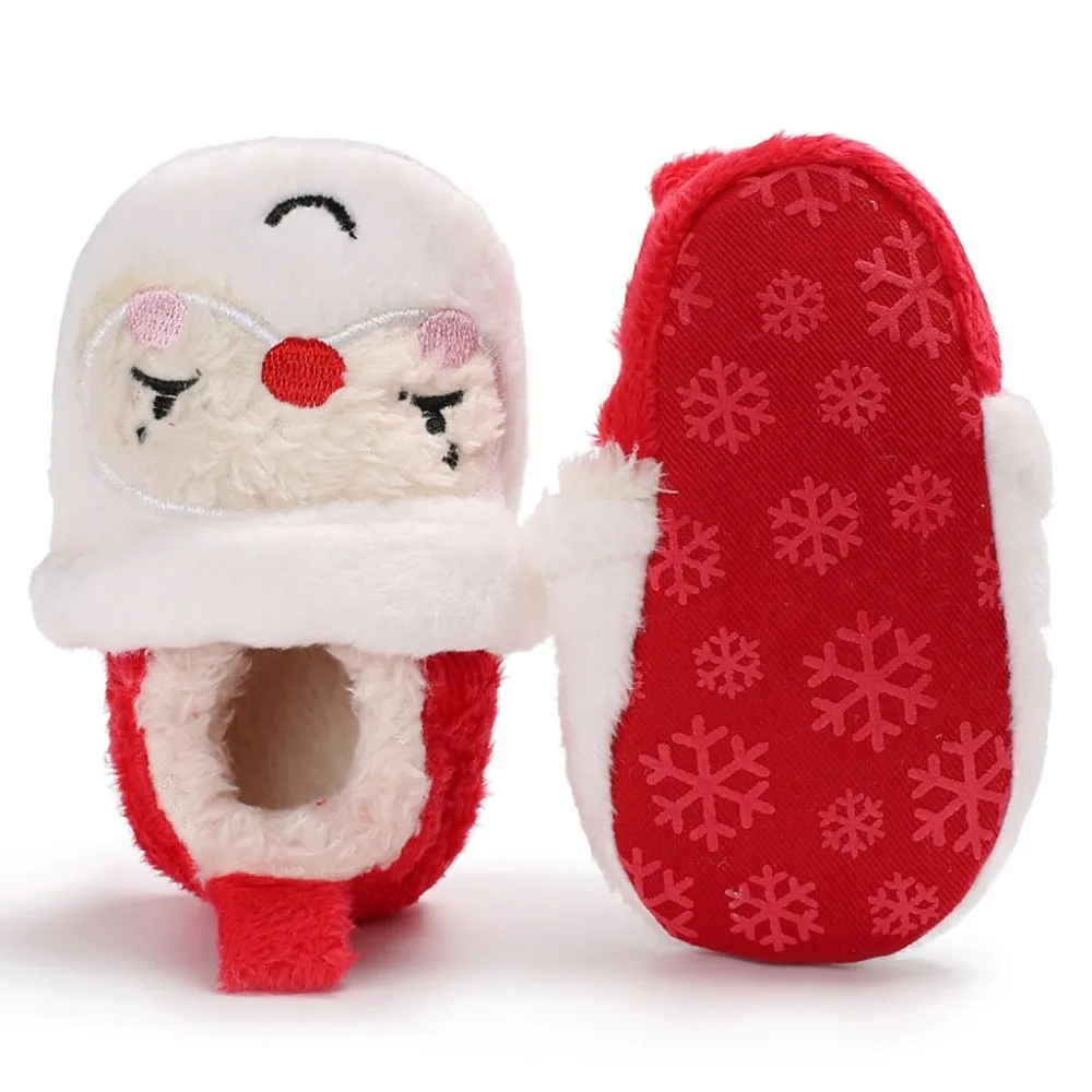 Обувь для маленьких мальчиков и девочек; удобная обувь смешанных цветов; модная обувь для малышей; детская Рождественская обувь Санта-Клауса для мальчиков и девочек