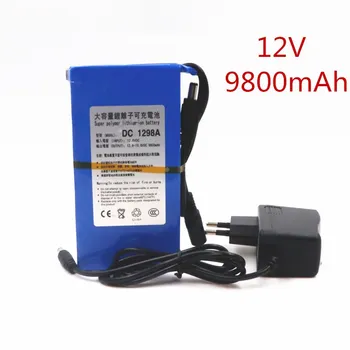 

100% Durable DC 12V 9800 MAH High Capacity Lithium ion rechargeable battery AC Charger (US/EU Plug Hot Sale Promotion free drop