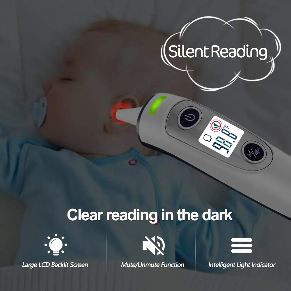 

Medical Ear Infrared Digital Thermometer Adult baby Body Fever Temperature Measurement High Accurate Family Health Care