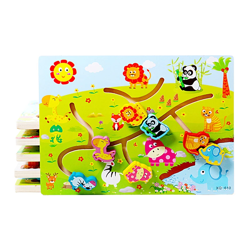 Деревянный лабиринт прогулочная игрушка Мобильная соответствующая цифровым