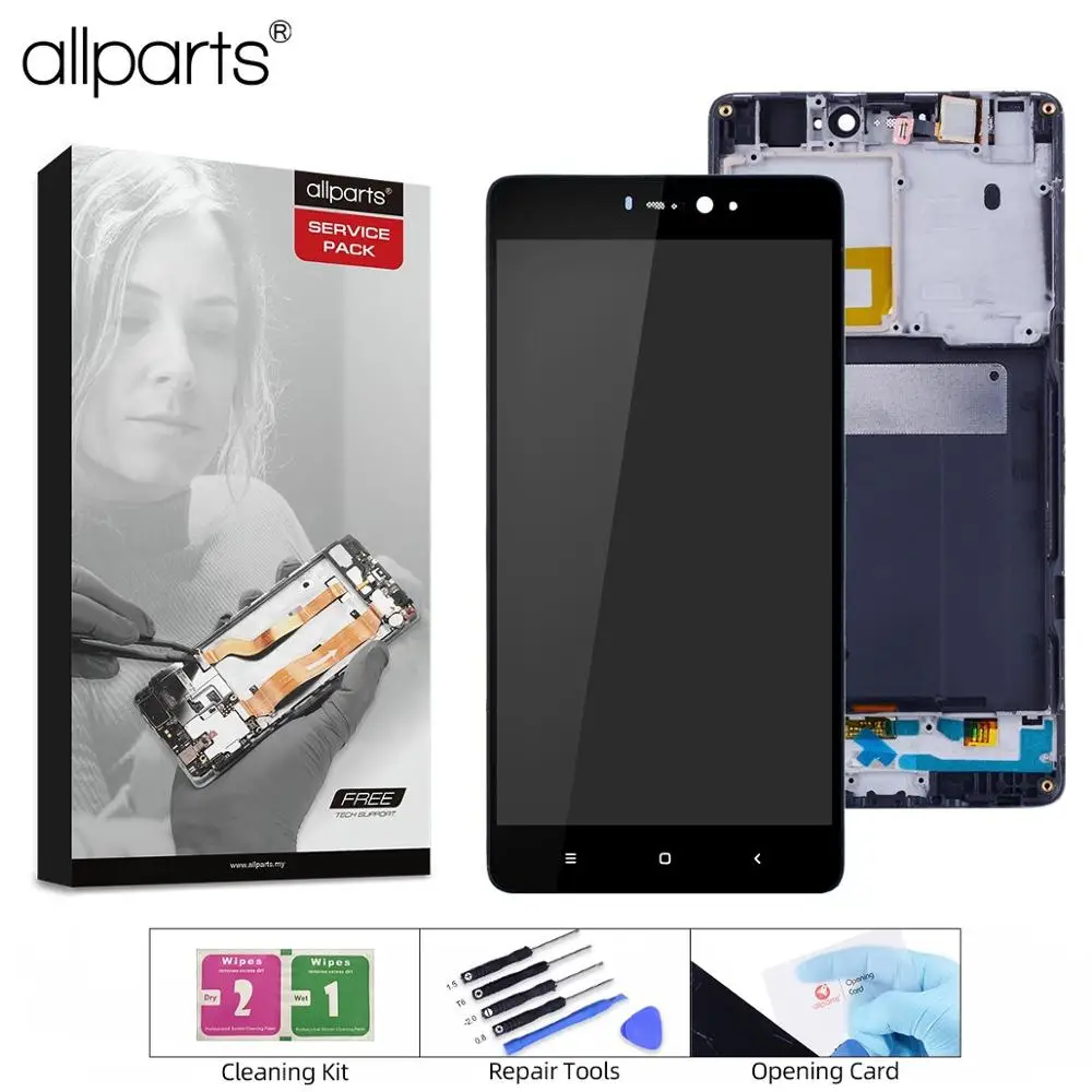 Дисплей для XIAOMI Mi4C LCD в сборе с тачскрином на рамке Оригинал 5.0'' черный |