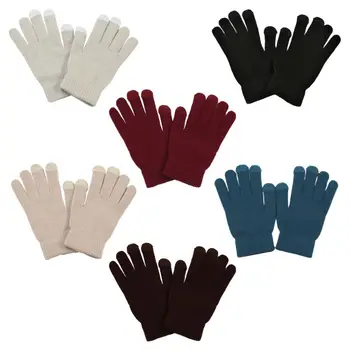 

Unisex Winter Warm Knit Gloves Hand Warmer Touch Screen Smart Phone Thick Mitten M6CD