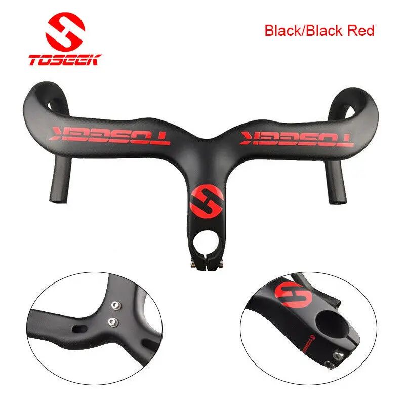 TOSEEK Bicycle Handlebar Road Bike Racing Drop Handlebar 31.8mm Carbon Fiber