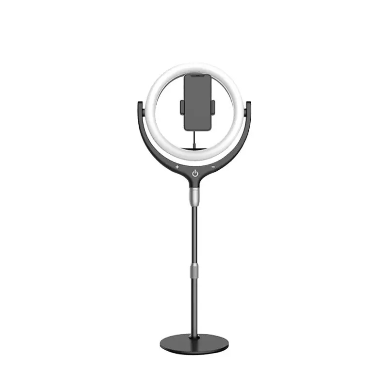  Phone Ring Fill Light Selfie Video Photo Lamp Adjustable Smartphone Holder Stand