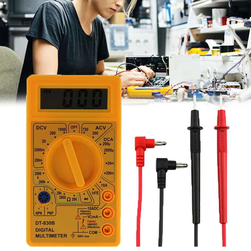 ЖК-цифровой мультиметр портативный мини мультиметр тестер многофункциональный точно зонд для Вольтметр Амперметр Ом тестер метр