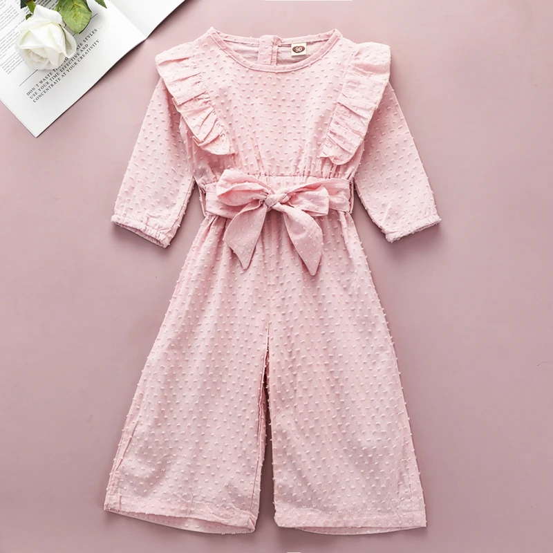 

Baby Girl Birthday Gift Polka Dot Ruffled Romper Casual Bow Cotton Jumpsuit
