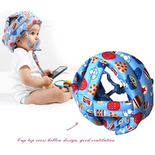 Детская шапка, защитный шлем, хлопковый Регулируемый Детский защитный шлем для обучения ходить, детская Защитная Кепка для мальчиков и девочек