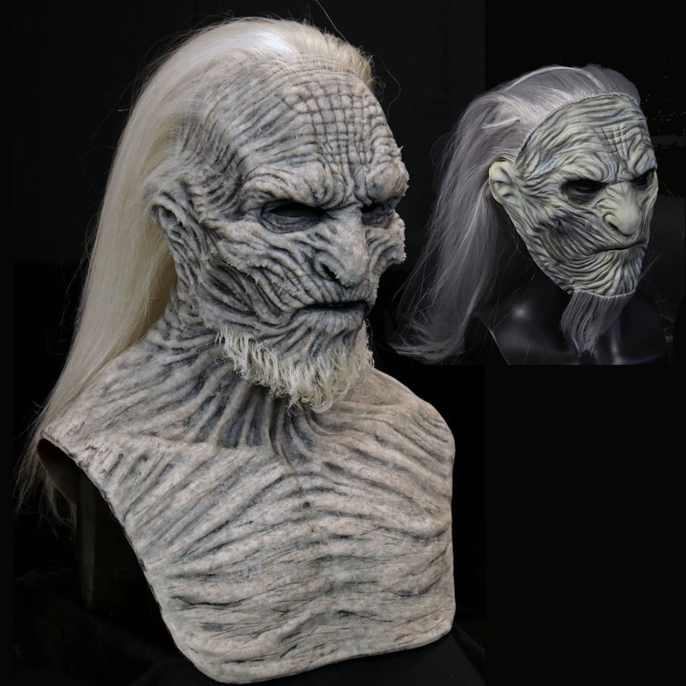 

Game of Thrones White Walkers Mask Night's King Cosplay Mascarillas Latex Zombie Mascaras Deluxe Halloween Masks Costumes Props
