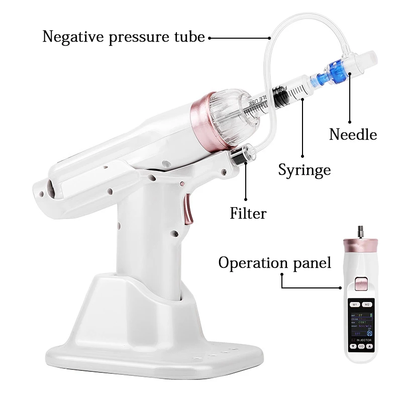 Injetor de Injeção Arma de Hidrolifting Cuidados com a Pele Coreia Meso Mesotherapy Pressão Negativa Nano Microcrystal Ferramenta ez 4 ferramenta cuidados com a pele