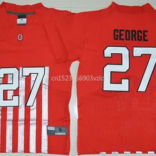 Новое поступление высокое качество Eddie Джордж футболка колледжа ограниченная#27 Джордж Джерси S-XL