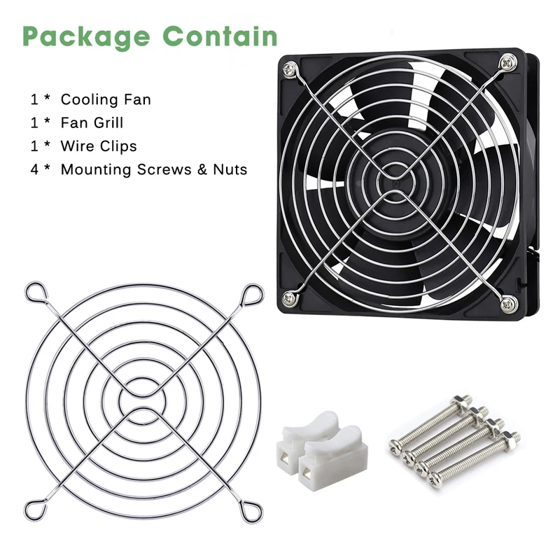 Gdstime ce Ventilador Axial Ventilador Case Computador Bola Dupla sem Escova pc Cooler ac 110v 120v 220v 230v 240v 12025 8025 60 mm 80 Milímetros 90 Milímetros - Imagem 5