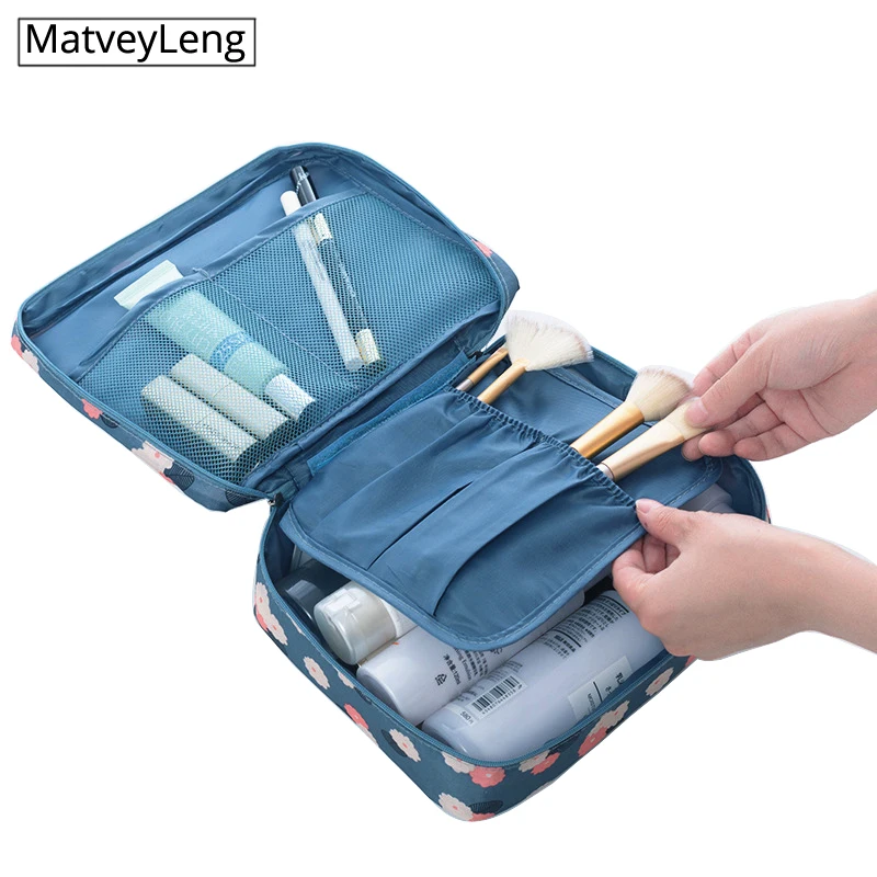  High Quality Women's Cosmetic Bag Portable Multi-function Cosmetics Storage Bag Travel Toiletries W