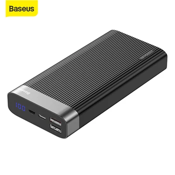 

Baseus 20000mAh Power Bank Quick Charge External Battery Portable Powerbank Type-C PD QC3.0 Fast Charging 18W For Xiaomi for iP