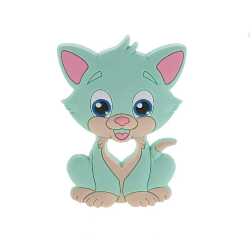 10pcs 실리콘 Teethers 고양이  진짜 실리콘 Teether 치아 BPA 무료 맞춤 젖꼭지 젖니가 남 장난감  용품