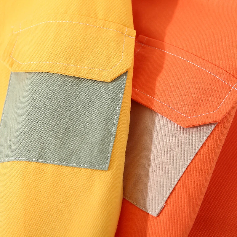 Spring Autumn New Design 2 3 4 5 6 8 10 Years Children Long Sleeve Pocket Color Patchwork Cotton Shirt For Baby Kids Boys