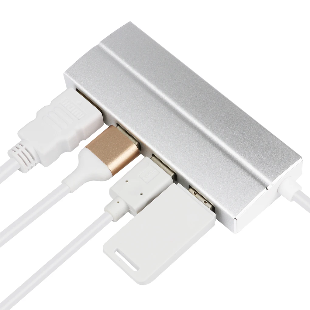 Портативный адаптер type-c сплиттер ноутбука type-c к USB HD порту ПК к HDTV проектору переходник