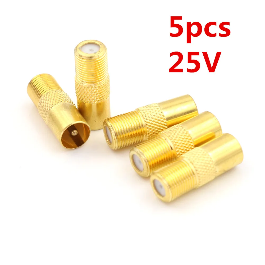 5 шт./лот коаксиальный радиочастотный адаптер Разъемы ТВ с внешней резьбой штекер