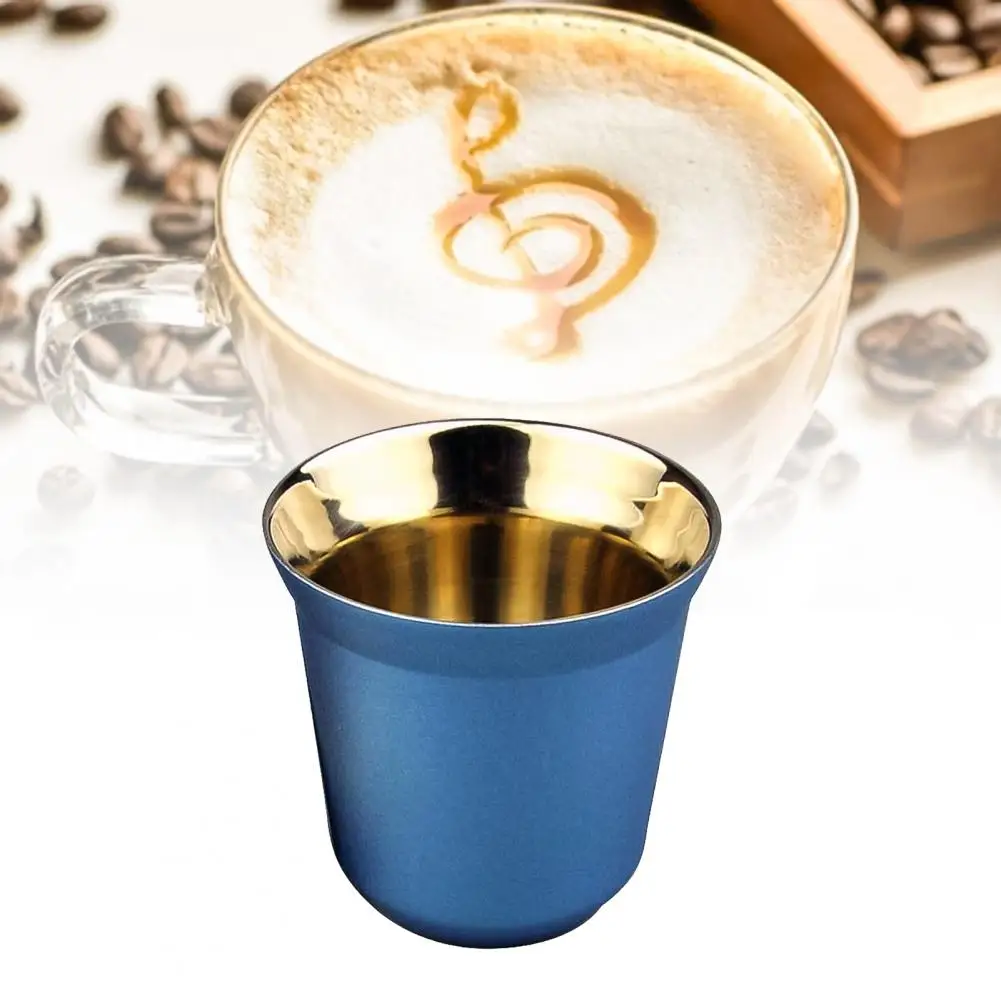 80ml Double Wall Stainless Steel Espresso Cup E Insulation