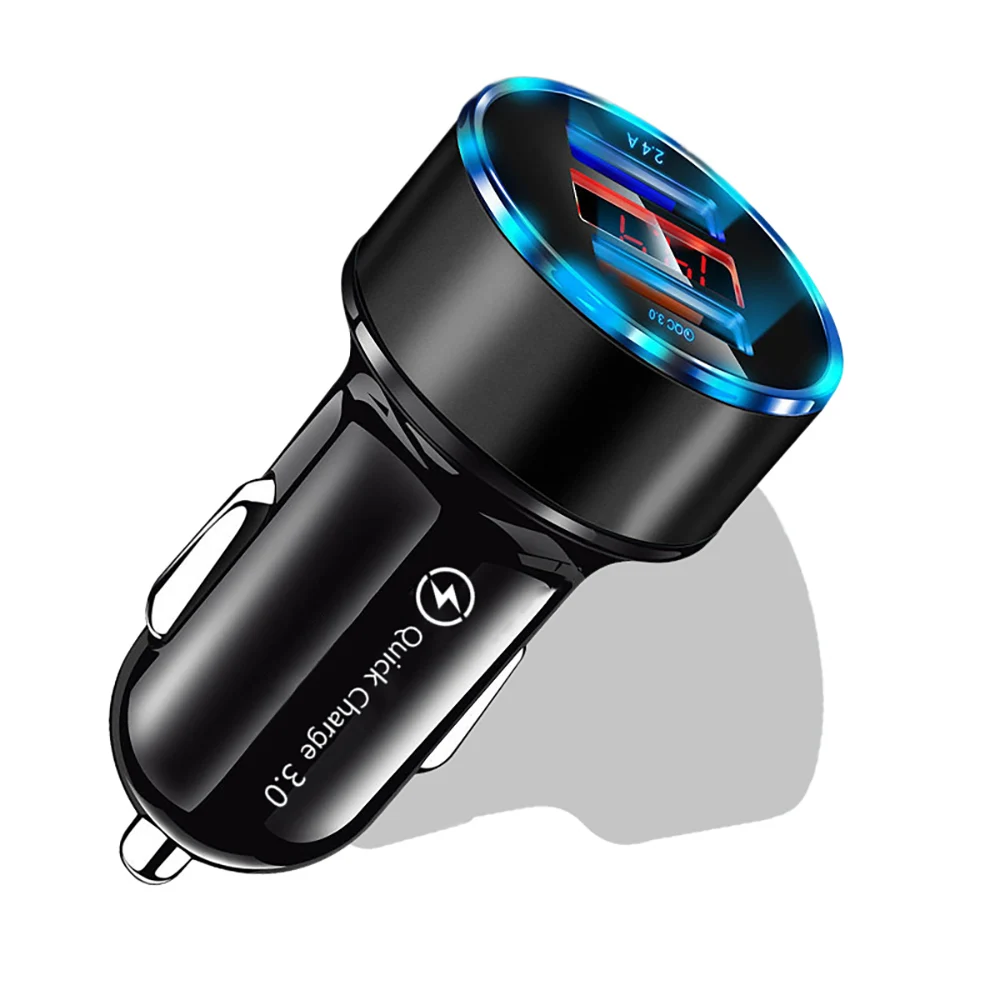 Автомобильное зарядное устройство Olnylo Quick Charge 3,0 Dual USB для iPhone 11 Pro XR XS Max X Xiaomi huawei, зарядное устройство для мобильного телефона, быстрое автомобильное зарядное устройство