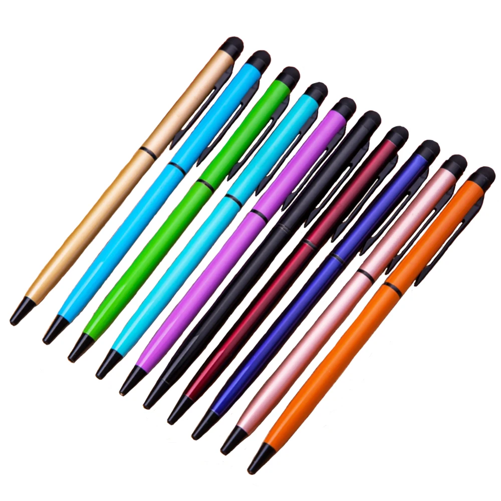 Mixed Color 100 шт Персонализированные Выгравированные металлические ручки свадебный подарок сувениры бизнес детский душ Крещение школа логотип Advance емкостный сенсорный - Цвет: Mixed Color
