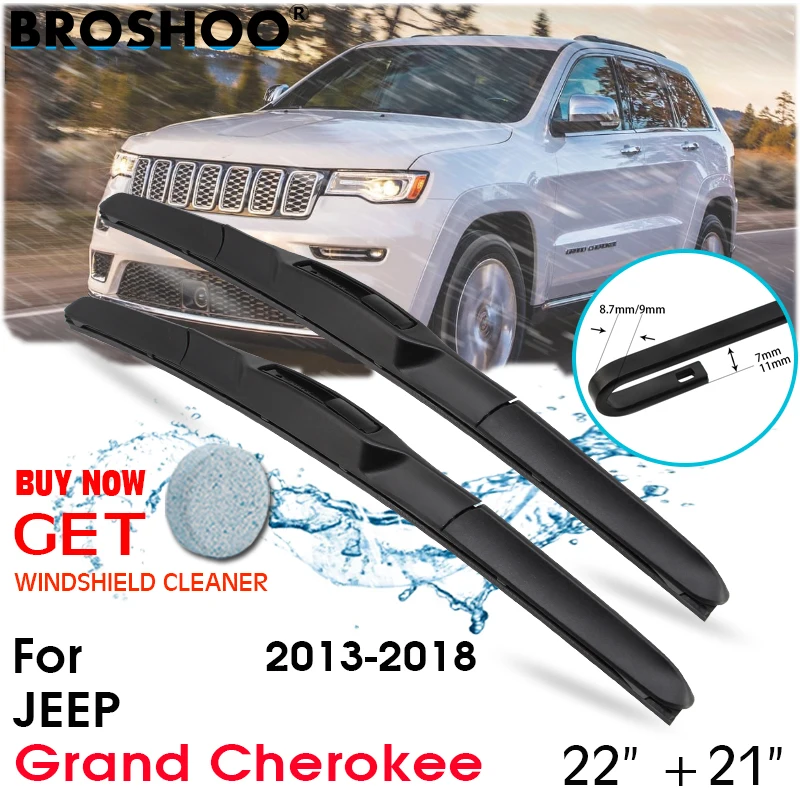 

Car Wiper Blade Front Window Windscreen Windshield Wipers Blades Auto Accessories For Jeep Grand Cherokee 22"+21" 2013-2018