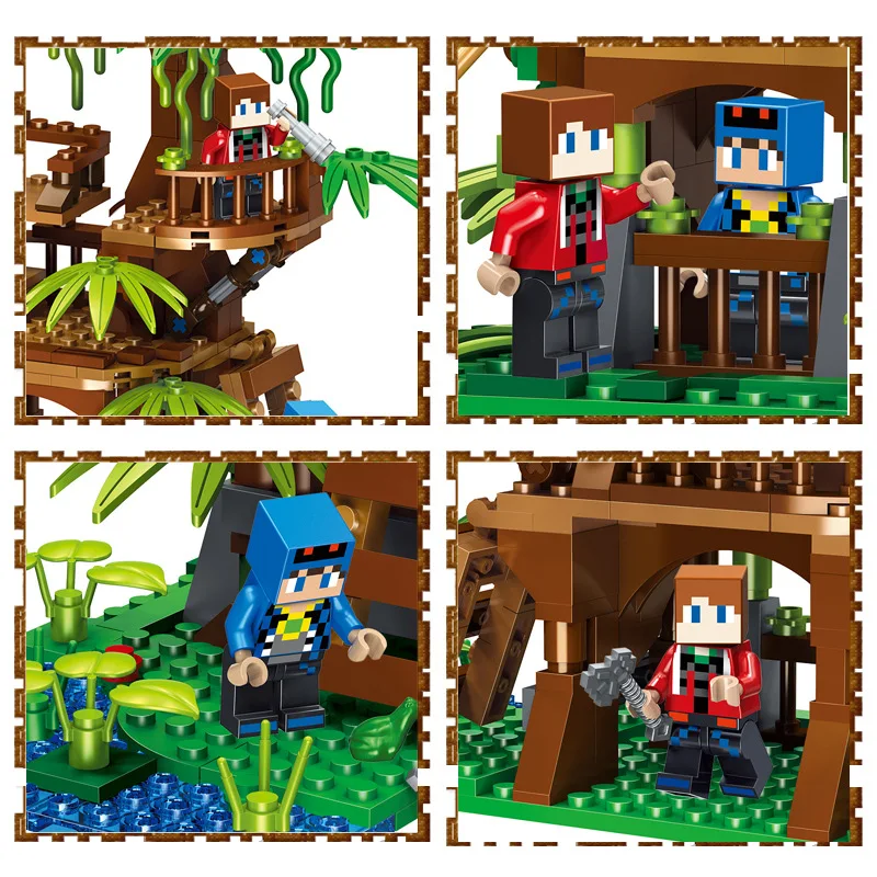247 шт My World Trees House Tower Friends Technic Legoingly Minecraftness строительные блоки для детей Playmobil