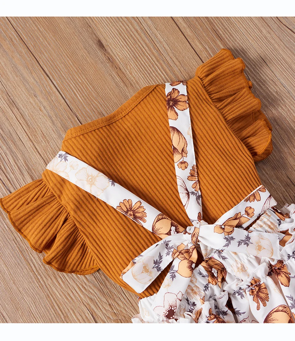 Baby Clothing Set for boy Newborn Infant Baby Girl Clothes Set Fashion Knit Ruffle Tops Shorts Headband Summer 3Pcs Outfit Overall For New Born Clothing baby shirt clothing set