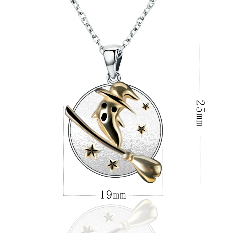 SG Мода Хэллоуин браслеты-цепочки 925 стерлингового серебра с милой ожерелье в виде призрака подвеска украшения Подарки для Новинка год