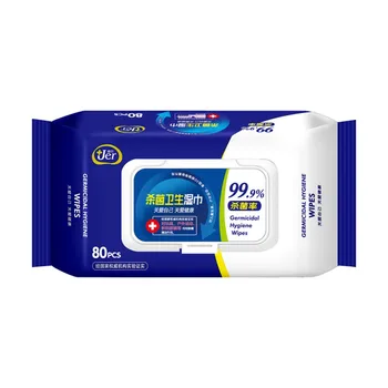 

80 Pcs/pack Portable Antibacterial Wet Wipe Tissue Hand Sanitizer Wipe Tissue Long Lasting Disinfection Clean Hand Wet Wipes