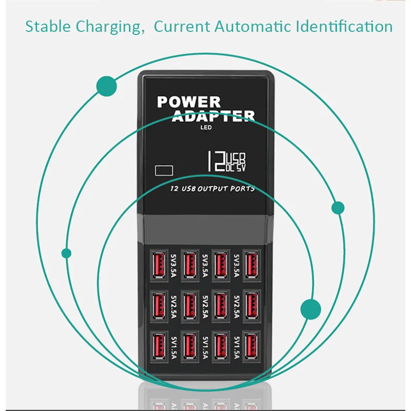 Beste Asunflower 12 Poorten USB Hub 3.0 Multi Port USB Hub Charger Charging Station Dock Voor Ipad Pro Samsung S9 S10 + meerdere Apparaten