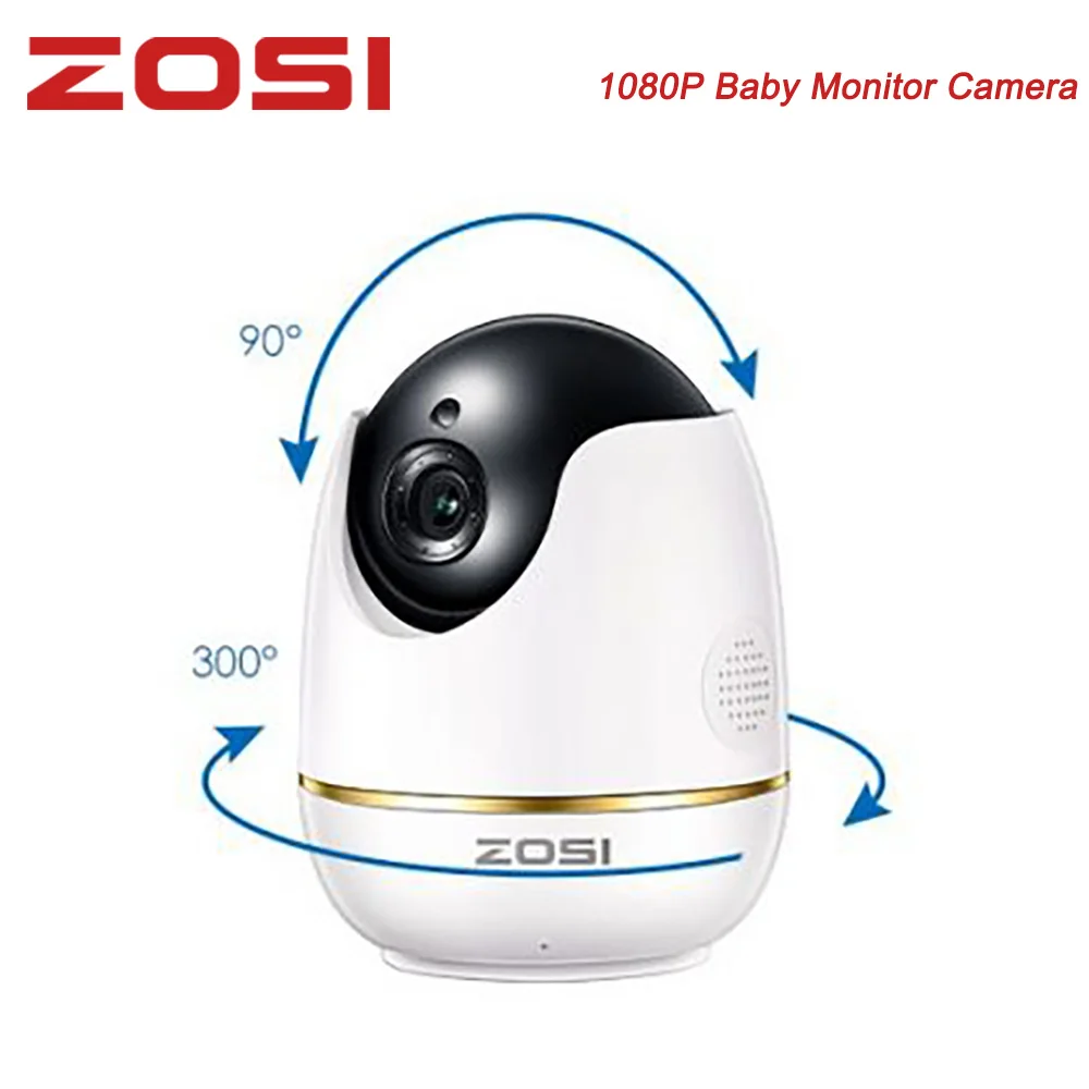 ZOSI Wifi IP камера 1080p Беспроводная Мини CCTV камера безопасности Детский монитор безопасности PTZ микро SD карта камера умный пульт дистанционного управления