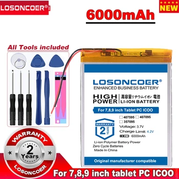 

New Arrival 6000mAh Polymer lithiumion 407595 Battery for 7,8,9 inch tablet PC Battery