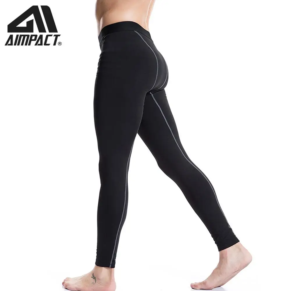 

AIMPACT Men's Autumn And Winter Outdoor Fitness Running Training Pants Plus Velvet Stretch Warm Breathable Bodybuilding Trousers