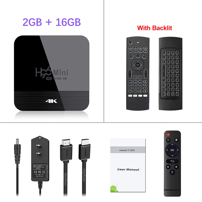 2G 16G MX3 Pro Wire H96 Mini H8 Android 9.0 TV Box 2GB 16GB Rockchip RK3328A Support 1080p 4K BT4.0 Dual Wifi Google Play Store Netflix Youtube Set - Цвет: 2G 16G MX3 Pro Wire