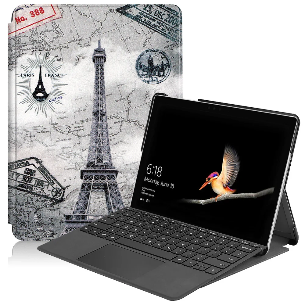 

Cartoon Art Graffiti Case For Surface Go 2 Shockproof Protective Tablet Cover With Pencil Holder