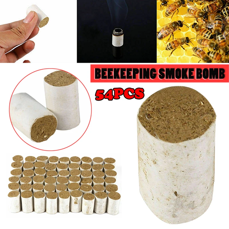 54Pcs Beekeeping Tools Bee Hive Smoker Fuel Chinese Smoke Made Honey Herb F N7P3 