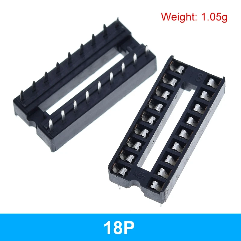 1pc IC seat 6P/8P/14P/16P/18P/20P/24P/28P DIP IC sockets Adaptor Solder Type 28 pin Narrow body DIP Sockets  MCU seat 24PIN