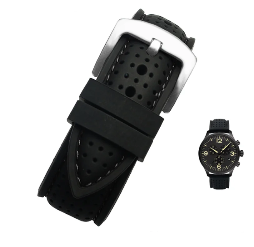 2019 New Breathable Silicone Sports Band for hua-wei watchband 20mm 22mm rubber strap Mido- T-issot O-mega Accessories | Наручные часы
