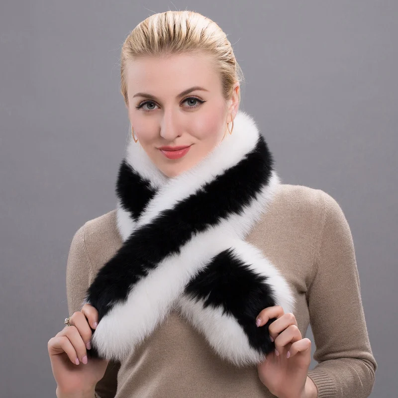 MIARA.L New fox fur collar genuine fox fur collar scarf winter ladies warm scarf