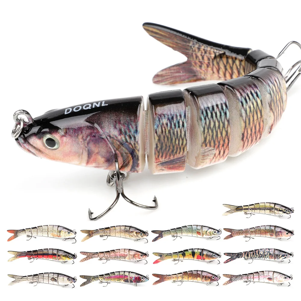 DONQL 13.8cm 26g Wobblers Fishing Lure Crankbait 8 Segments Hard Artificial Jointed Fishing Bait Sinking Swimbait Fishing Tackle (2)