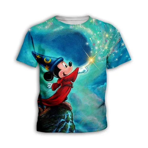 Kids t shirts Детские толстовки с капюшоном для мальчиков и девочек с изображением Микки Мауса, Минни, 3D галактики детские штаны с рисунками, шорты пуловер с косой молнией, толстовки, футболка - Цвет: Kids t shirts