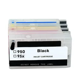 Recharge pour cartouche d'encre HP T120, T520, 950, 951, 952, 953, 954, 955, 711, 7720, 7740, 8210, 8710, 8715, pas de puce 