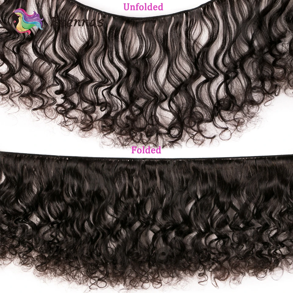 Double Drawn Human Hair Bundles Brazilian Funmi Hair Bouncy Curl 3 Bundles Deal Natural Color Human Weave For Women